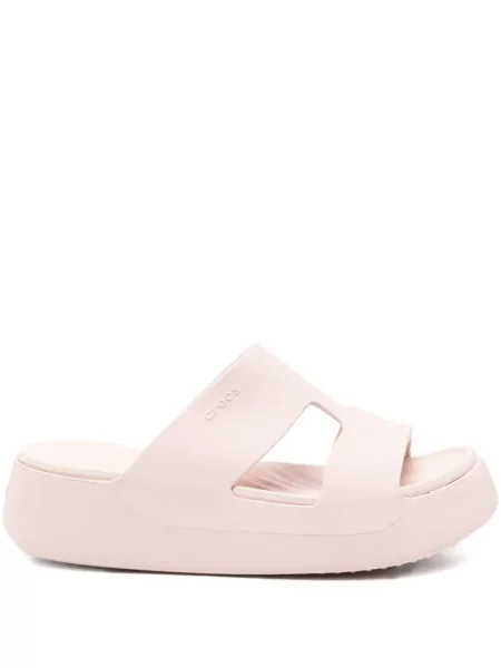 Sandale Crocs cu platformă cu bretele roz