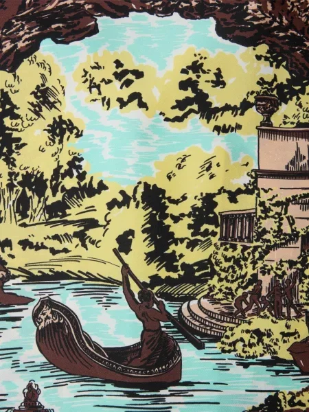 Košile Versace s potiskem hnědá