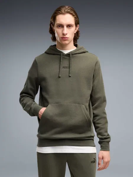 Худи Puma с лого зеленое