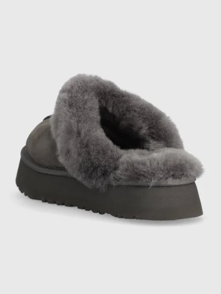 Semišové papuče UGG Disquette šedá