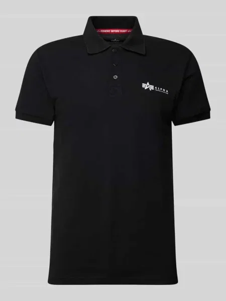 Koszulka Alpha Industries Basic Polo Small Logo black czarne