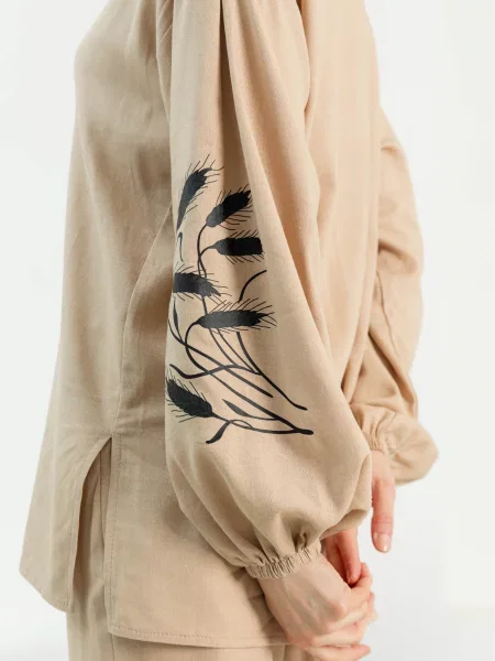 Лляна Сорочка Seventeen бежевий