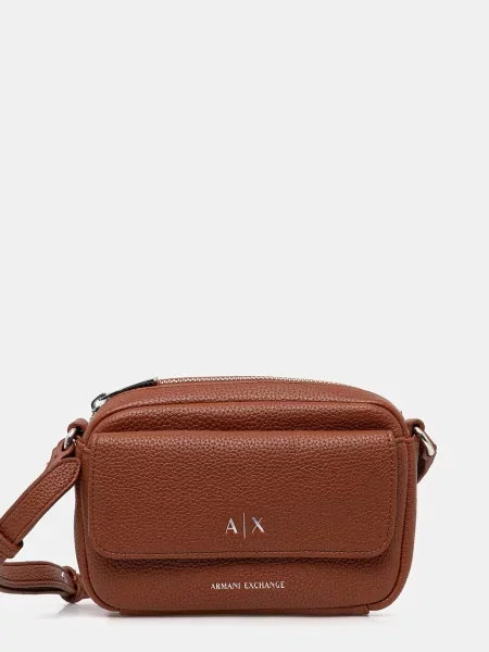 Чанта Armani Exchange оранжево кафяво