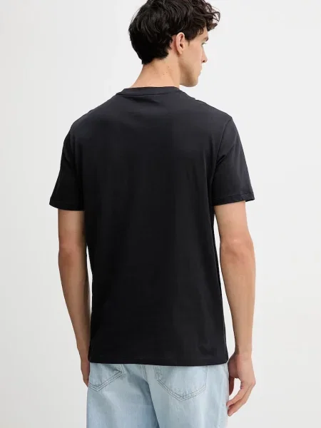Armani Exchange tricou din bleumarin cu imprimeu albastru