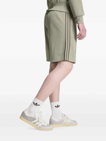 Decupat pantaloni scurți Adidas cu dungi cu autograf albastru