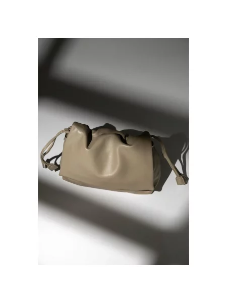 Torebka crossbody Estro skórzana beżowa