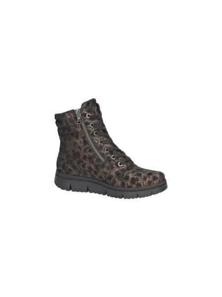 Buty do kostki Waldläufer skórzane brązowe