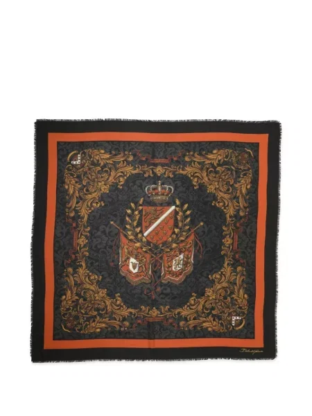 Fular Dolce & Gabbana cu franjuri negru