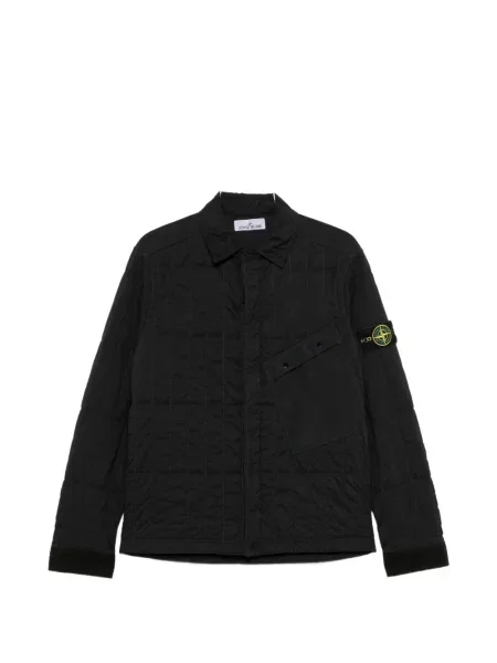 Matlasat cămașă Stone Island cu strasuri negru