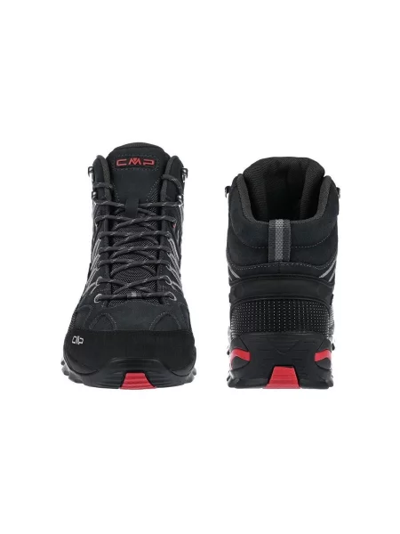 Trekové boty CMP Rigel Mid Wp titanium/ferrari red šedé