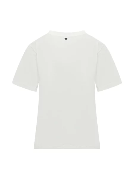 T-shirt o kroju slim fit z czystej bawełny model ‘DAGILE’ Weekend Max Mara biała