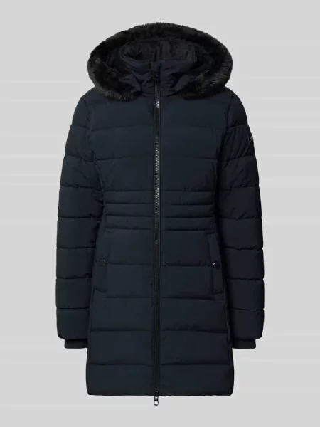 Płaszcz pikowany zapinany na błyskawiczny dwustronny Nautgård granatowy