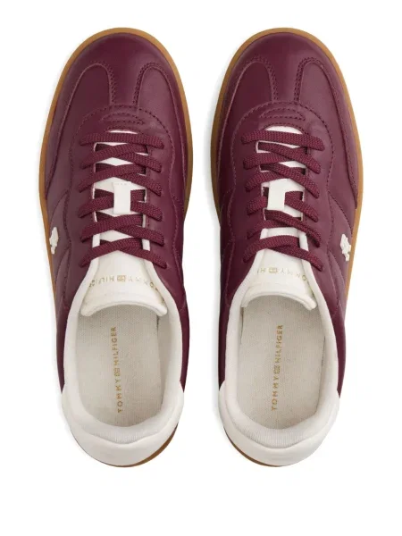 Sneakerși Tommy Hilfiger din piele maro