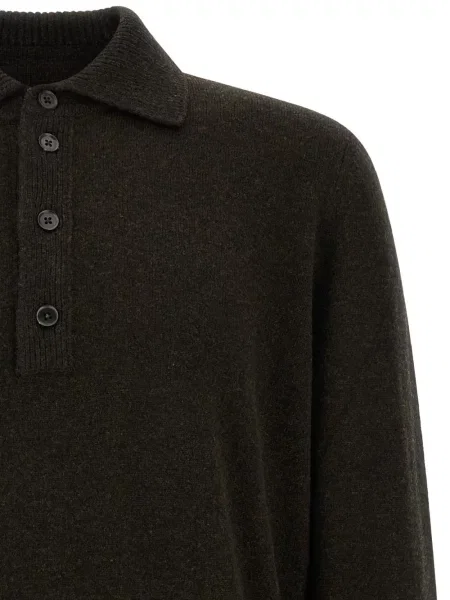 Lung tricou polo Zegna maro