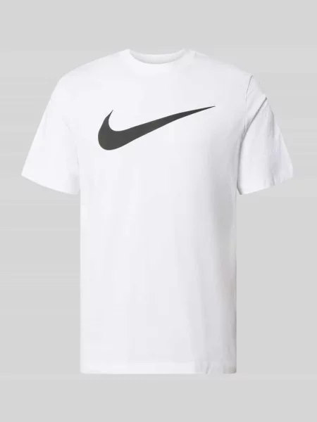 T-shirt o kroju regular fit z czystej bawełny Nike biała