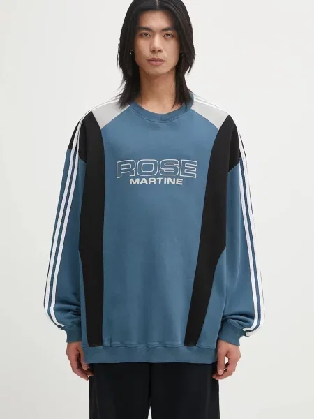 Dukserica Martine Rose Panelled s uzorkom plava