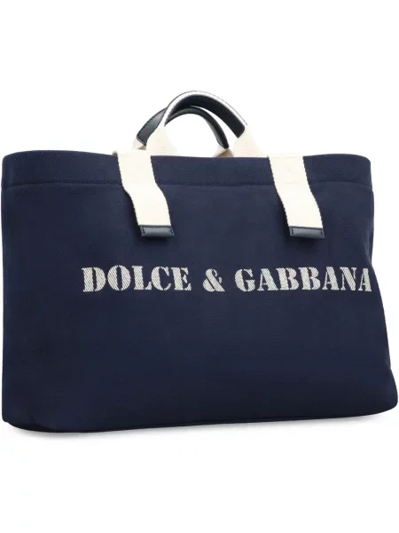 Torba na ramię Dolce&gabbana skórzana niebieska