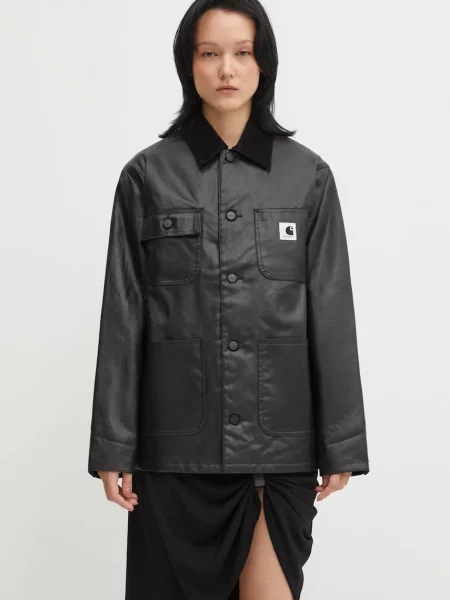 Carhartt WIP geacă W Dean Michigan Jacket de tranziție oversize negru