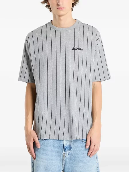 Tricou New Era Cap cu broderie gri