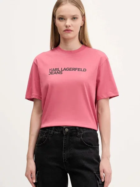 Karl Lagerfeld Jeans t-shirt pomarańczowy