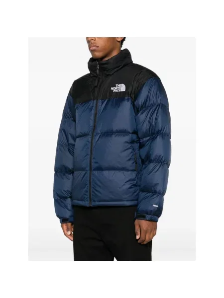 Kurtka puchowa The North Face retro niebieska