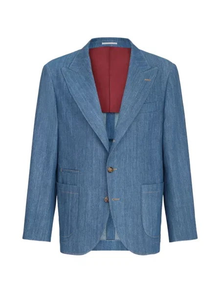 Sacou Brunello Cucinelli cu rever albastru