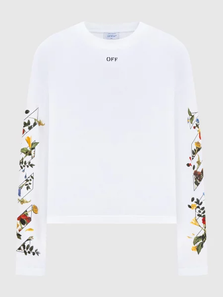 Джемпер з принтом Flowers Arrow Off-white білий
