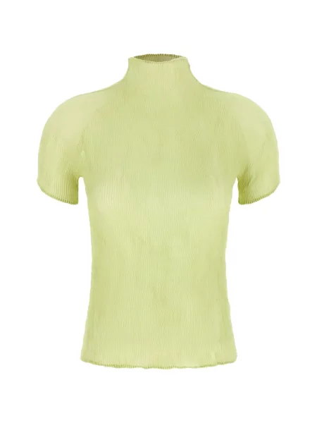 Bluză Issey Miyake din șifon verde
