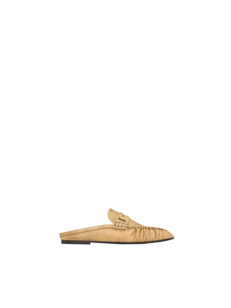 Klapki mules Saint Laurent beżowe