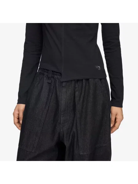 Tricou Fitted Long Sleeve Tee Black L negru
