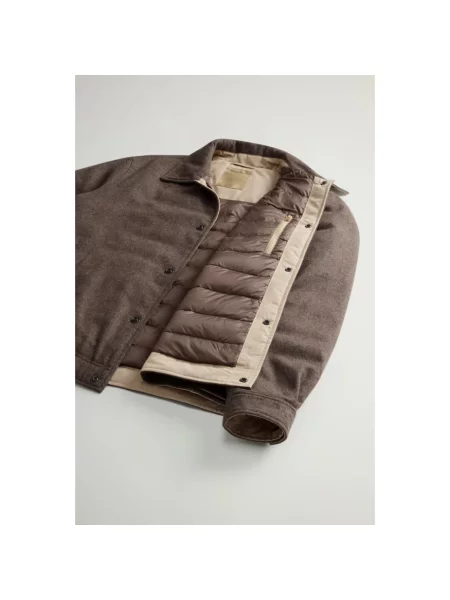 Kurtka koszulowa Woolrich brązowa
