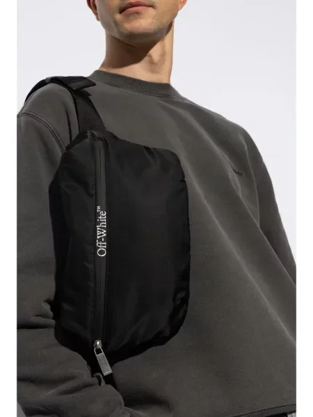 Pasek Off-white z nadrukiem biały
