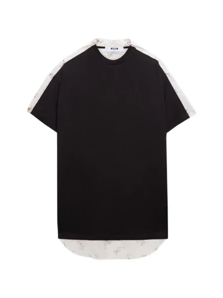 Rochie tip cămașă Msgm cu model floral de costum mini negru