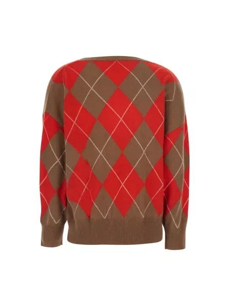 Sweter Solocascmir z wzorem argyle