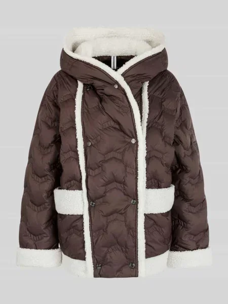 Kurtka pikowana o kroju relaxed fit z kapturem model SPORTS E' Marc Cain