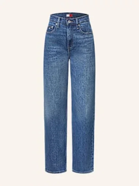 Tommy Jeans Jeansy Straight Layla blau niebieskie