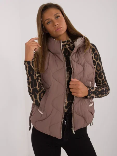 Vestă Fashionhunters maro