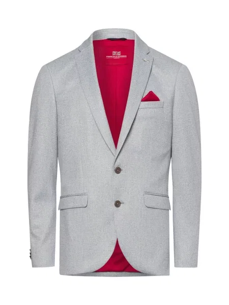 Finshley & Harding London kurtka modułowa Brixdon Mężczyźni Slim Fit wzorzysty 44 szary