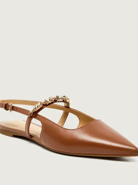 Michael Kors De piele balerini DINA maro