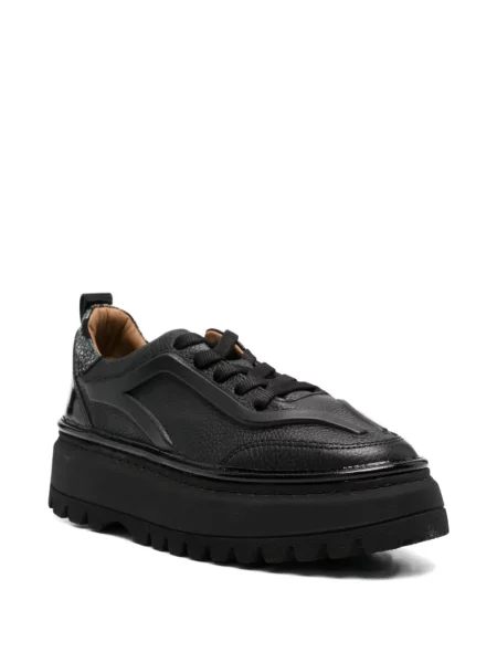 Sneakerși Sergio Moretti Firenze cu platformă negru