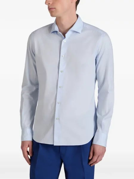 Cămașă Slowear din țesătură twill albastru