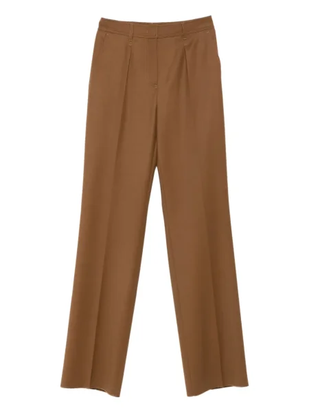 Pantaloni Max Mara plisate maro