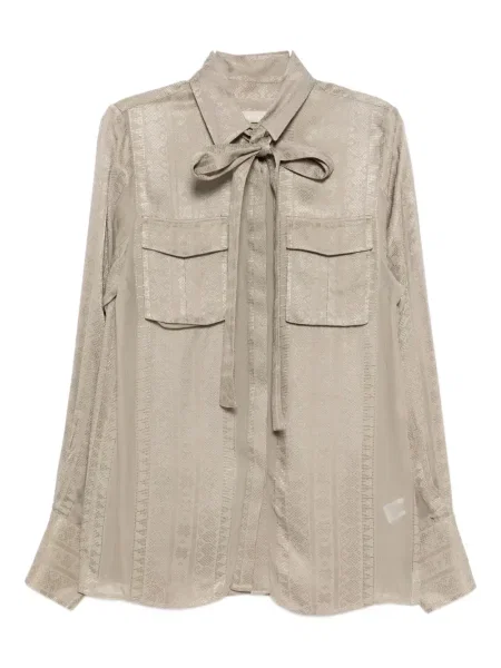 Cămașă Elie Saab din jacard gri