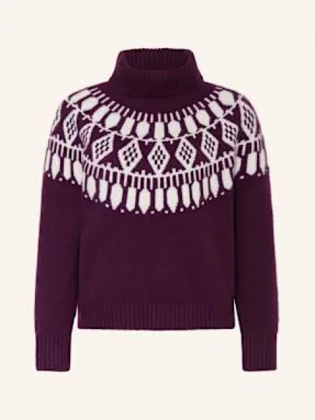 The Mercer N.Y. Golf Z Kaszmiru lila biały