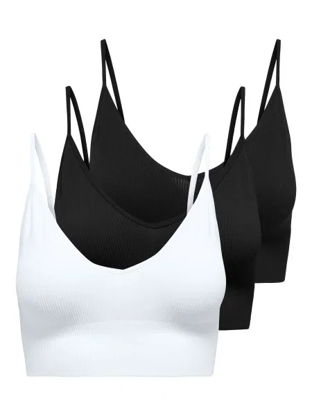 ONLY Sutien Vicky negru alb