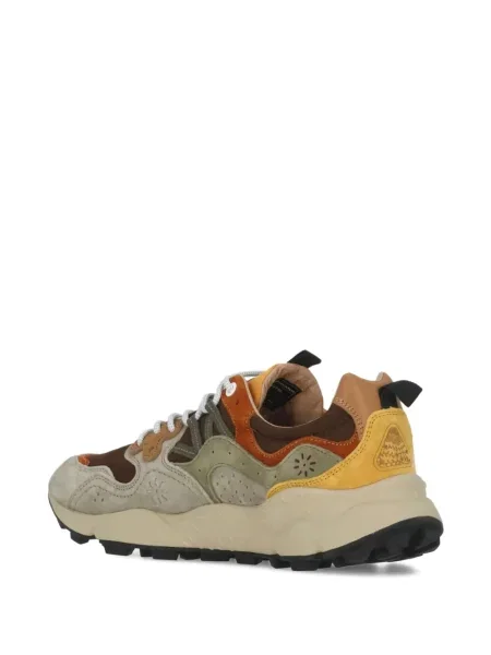 Bőr virágos sneaker Flower Mountain szürke