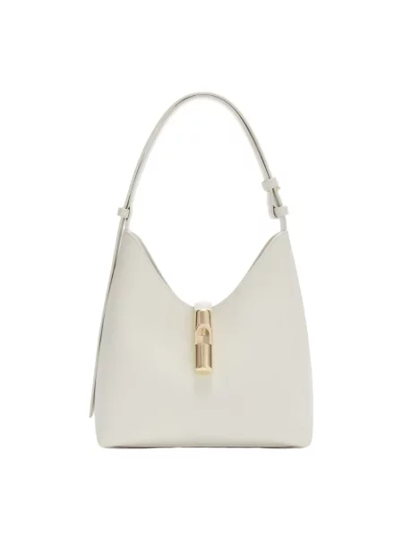 Torebka hobo Furla skórzana biała