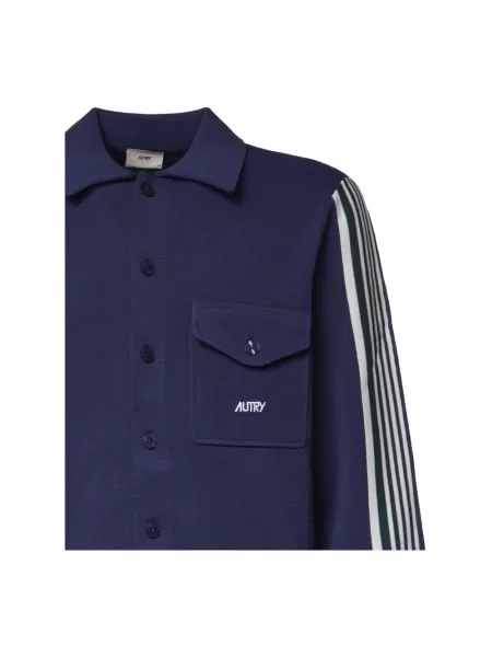 Dzianinowy sweter Autry niebieski