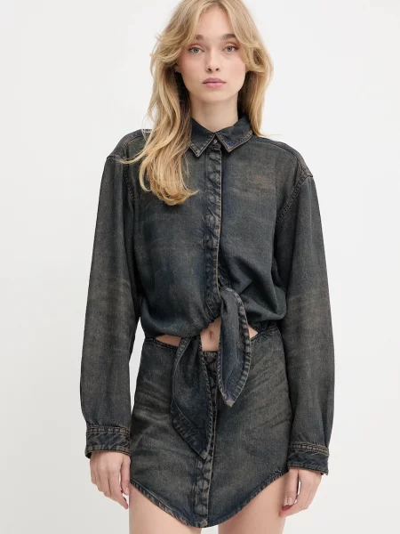 Diesel rochie DE-SUSAN-S midi drept gri