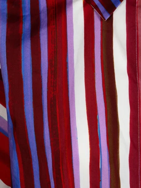 Koszula oversize Robert Friedman w paski czerwona